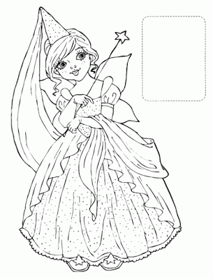 disegni da colorare fata principessa per bambini