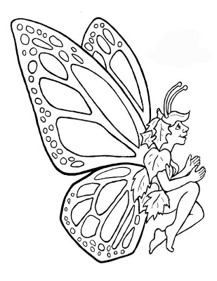 disegni da colorare fatina farfalla per bambini