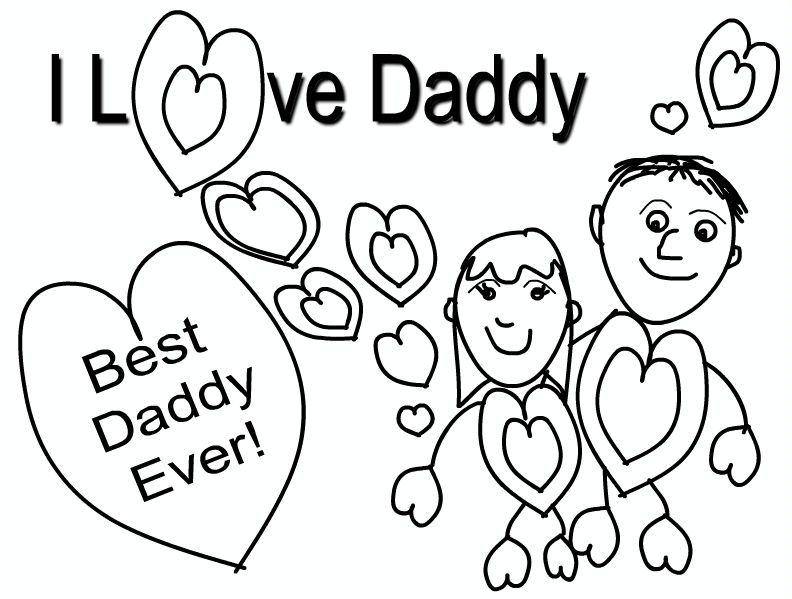 disegni da colorare festa del papà per bambini
