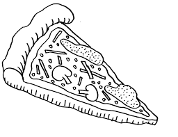 disegni da colorare fetta di pizza capricciosa