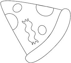 disegni da colorare fetta di pizza per bambini gratis