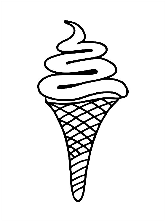 disegni da colorare gelato cono