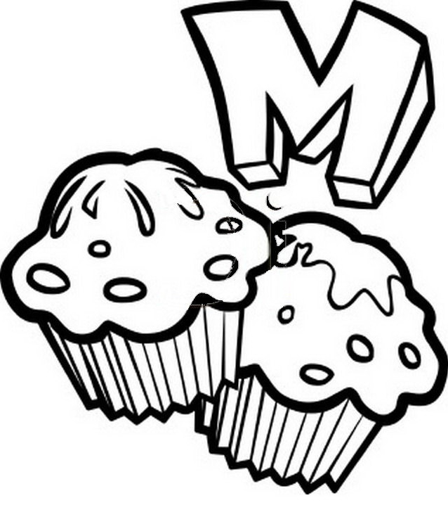 disegni da colorare golosi muffin