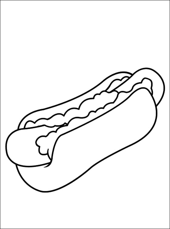 disegni da colorare goloso hotdog