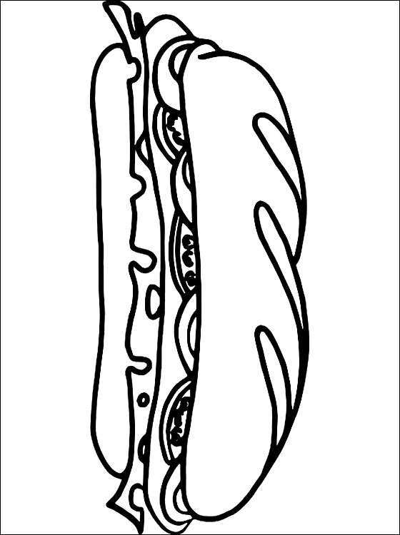 disegni da colorare goloso panino
