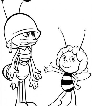 disegni da colorare gratis ape maia e colonnella formica
