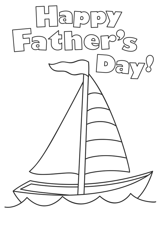 disegni da colorare gratis festa del papà con barca a vela