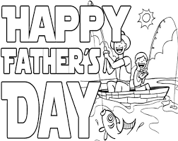 disegni da colorare gratis festa del papà con bimbo a pesca