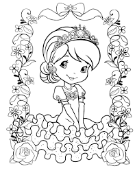 disegni da colorare gratis fragolina dolcecuore principessa