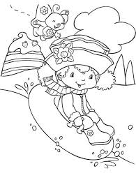 disegni da colorare gratis fragolina dolcecuore sulla neve