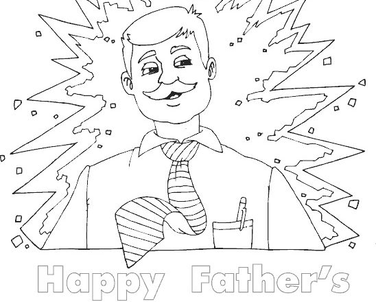 disegni da colorare gratis per bambini festa del papà felice