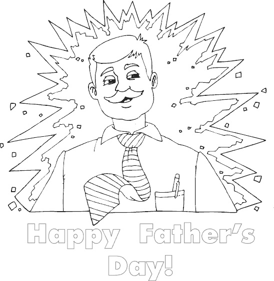 disegni da colorare gratis per bambini festa del papà felice