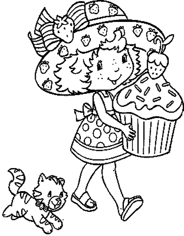 disegni da colorare gratis per bambini fragolina dolcecuore e pasticcina