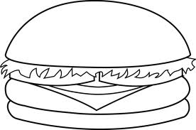disegni da colorare gustoso hamburger