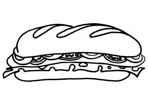 disegni da colorare gustoso panino