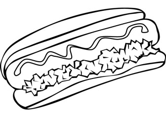 disegni da colorare hot dog farcito
