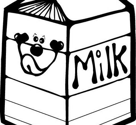 disegni da colorare latte e mucca per bambini