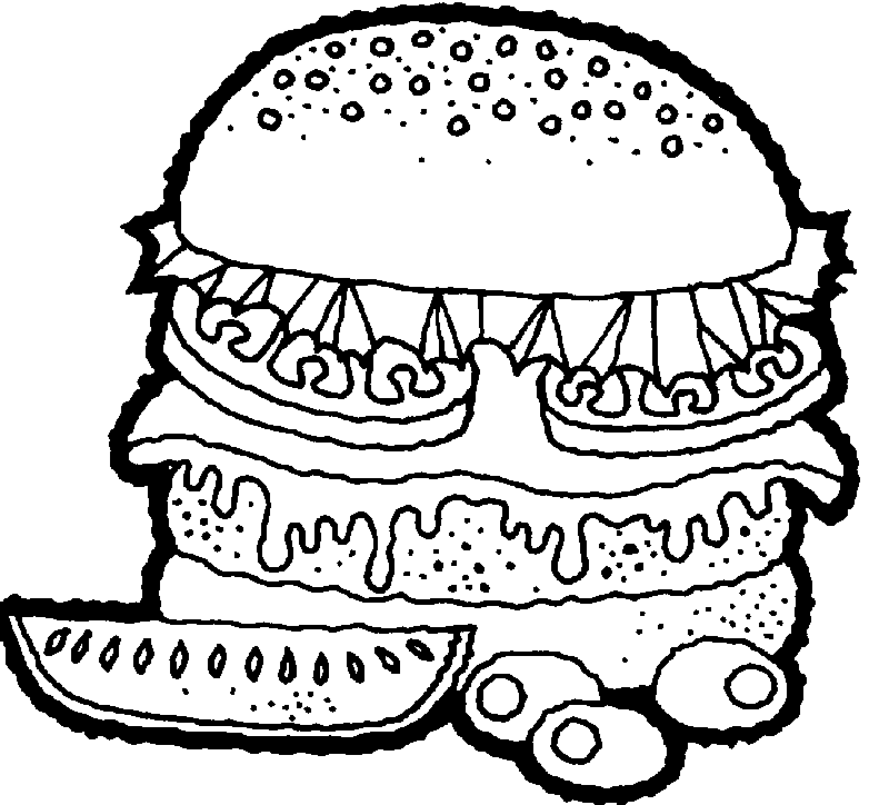 disegni da colorare panino cheeseburger
