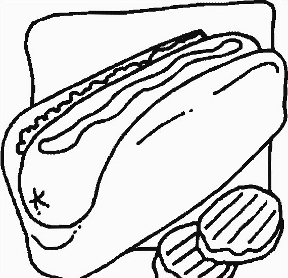 disegni da colorare panino hotdog
