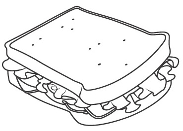 disegni da colorare panino sandwich 7
