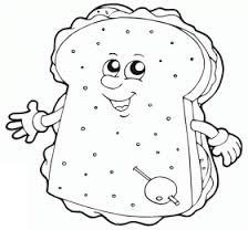 disegni da colorare panino sandwich simpatico