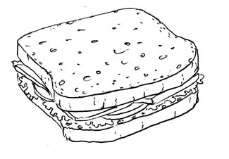 disegni da colorare panino sandwich