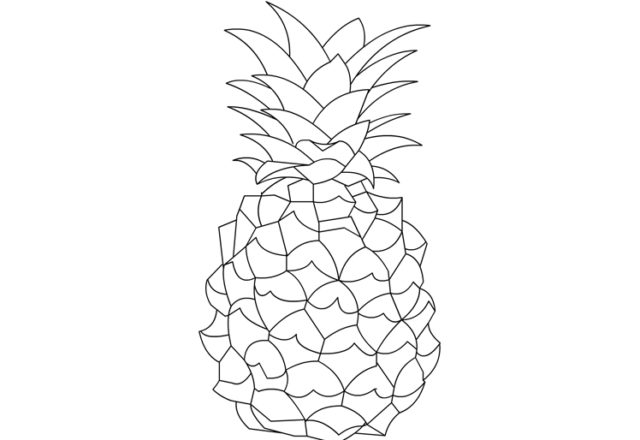 disegni da colorare per bambini ananas