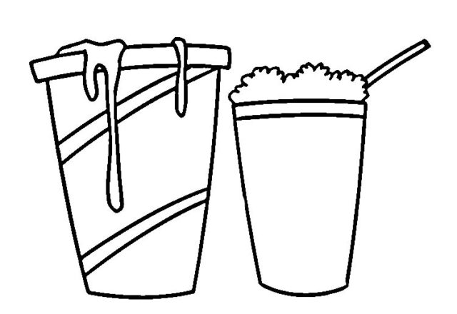 disegni da colorare per bambini bicchiere di milkshake