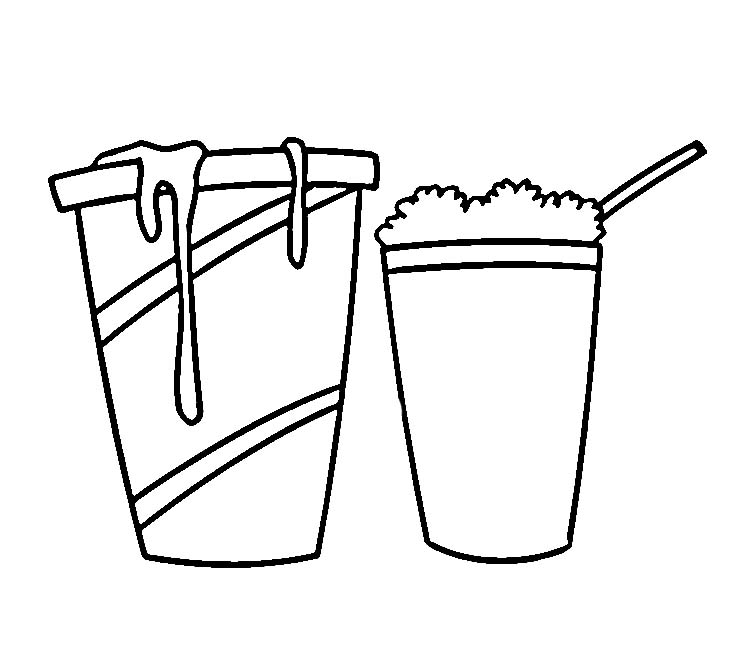 disegni da colorare per bambini bicchiere di milkshake
