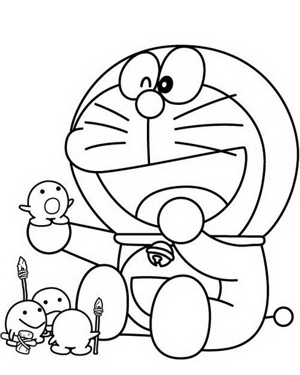 disegni da colorare per bambini doraemon e i suoi amici