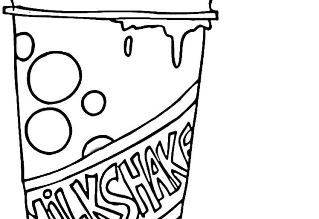 disegni da colorare per bambini milkshake alla fragola