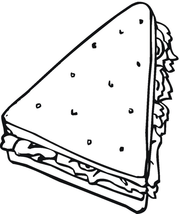 disegni da colorare per bambini sandwich farcito
