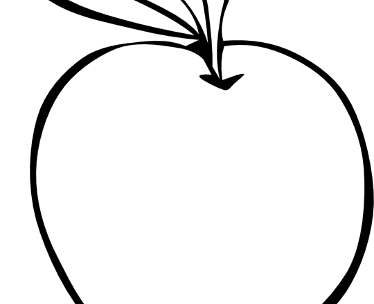 disegni da colorare per bambini semplice mela