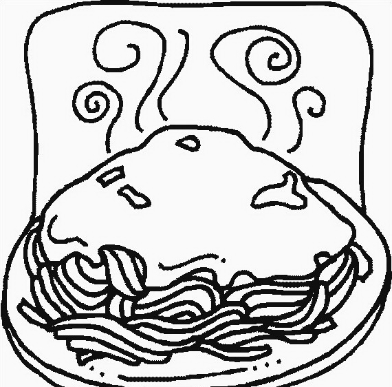 disegni da colorare per bambini spaghetti
