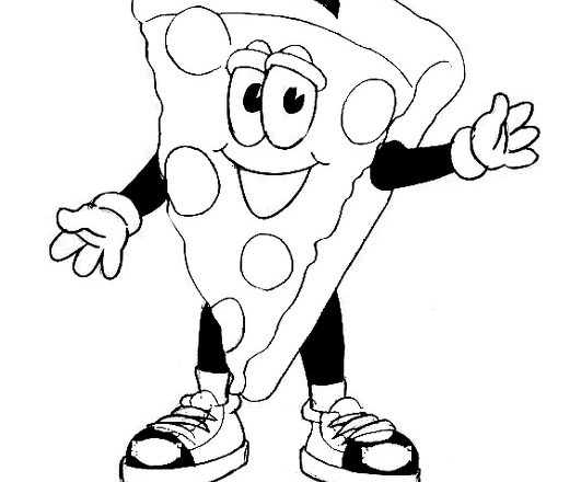 disegni da colorare pizza animata