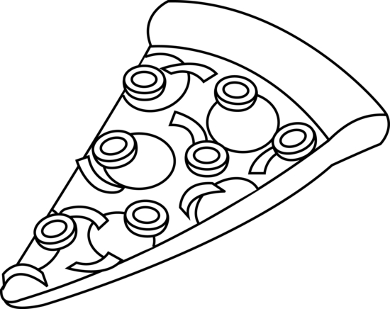 disegni da colorare pizza con olive