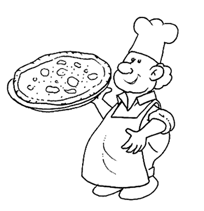 disegni da colorare pizza pizzaiolo
