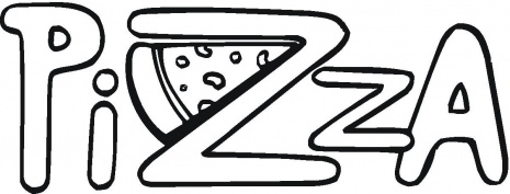 disegni da colorare scritta pizza