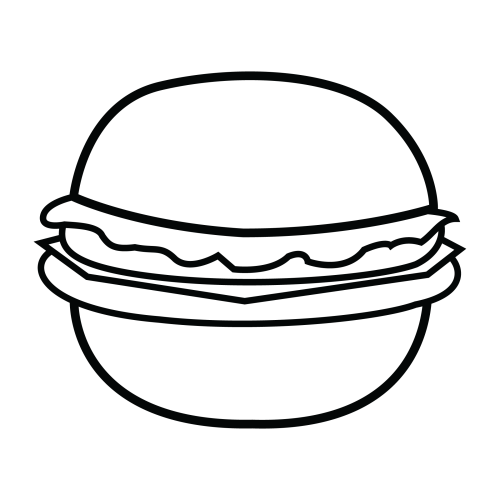 disegni da colorare semplice panino