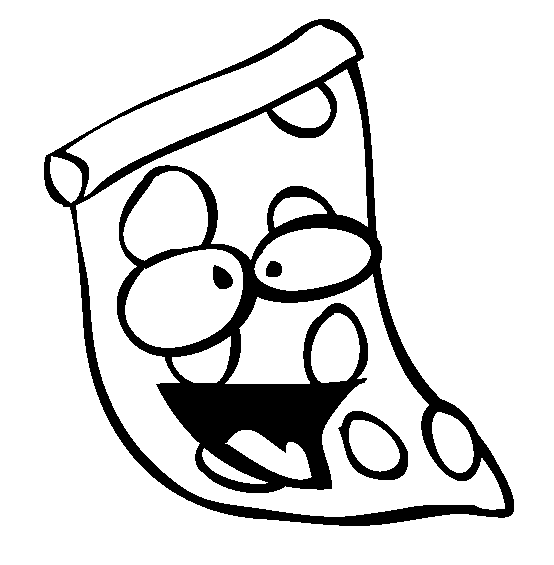 disegni da colorare simpatica pizza