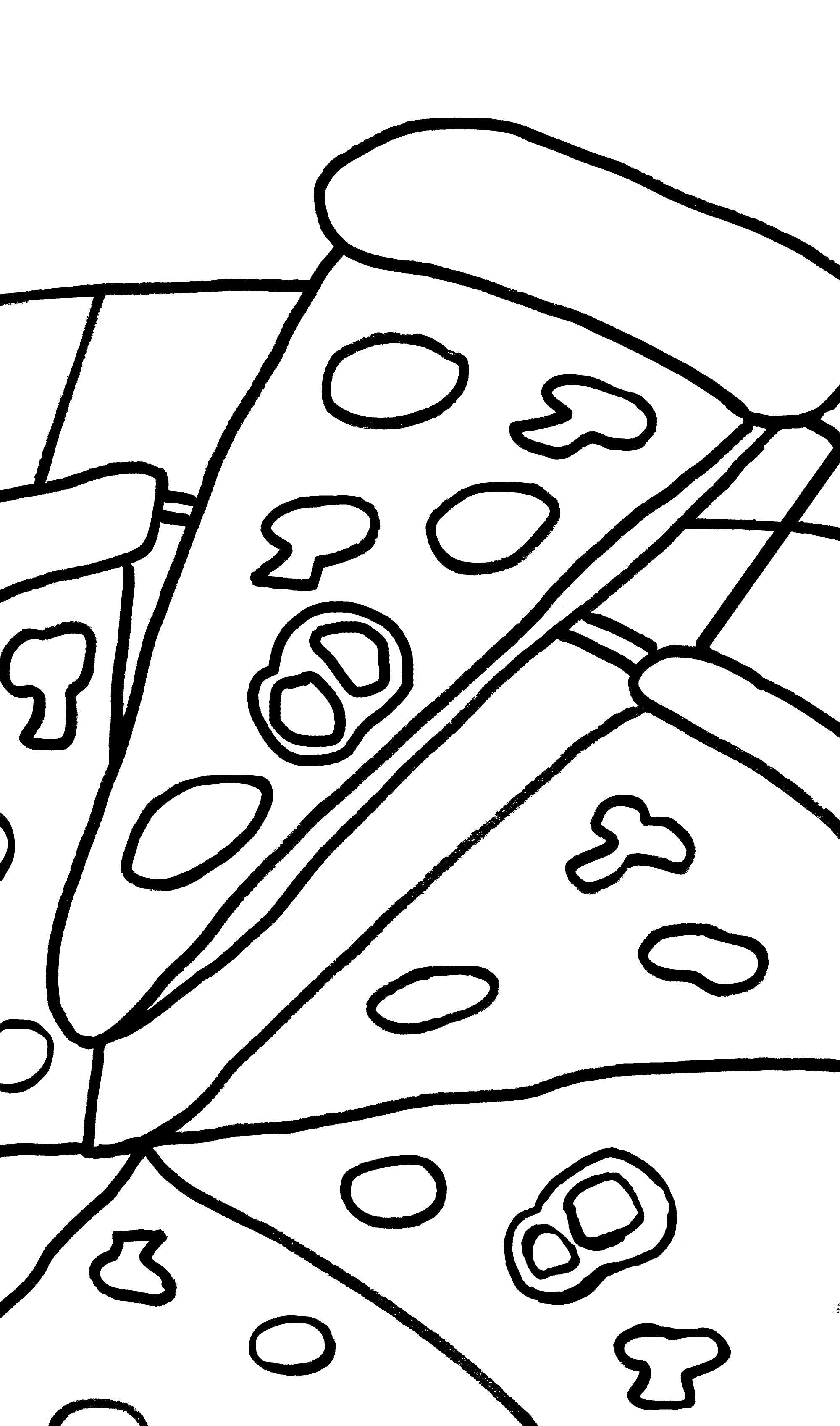 disegni da colorare spicchi di pizza