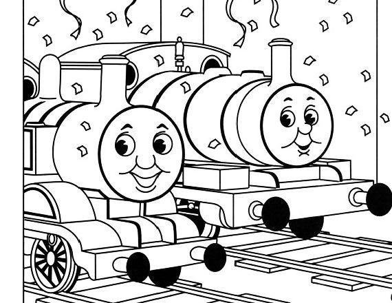 disegni da colorare thomas il trenino felice
