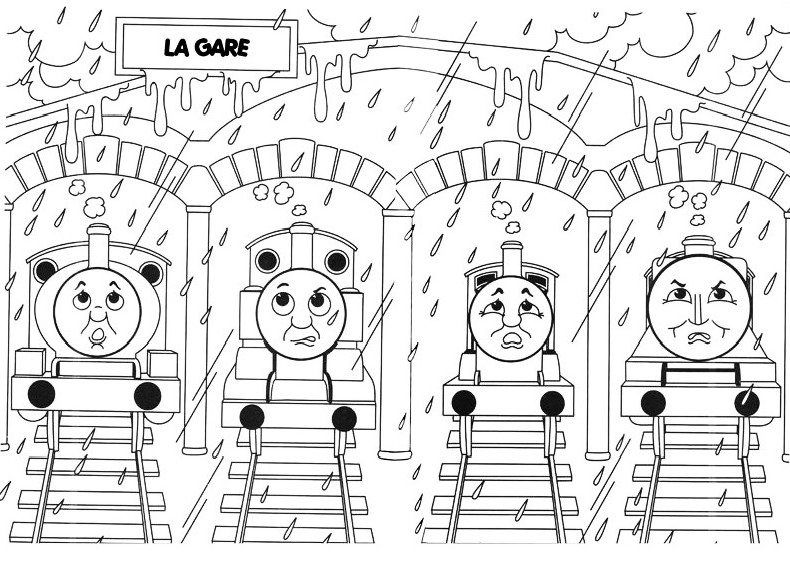 disegni da colorare trenino thomas ferrovia