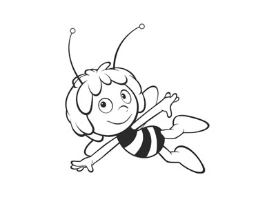 disegni gratis da colorare ape maia-01