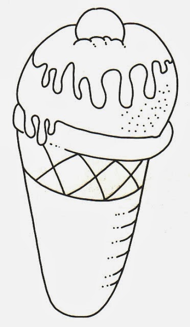 disegni gratis da colorare cono gelato