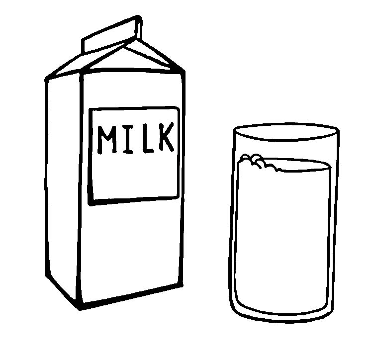 disegni per bambini bicchiere latte fresco