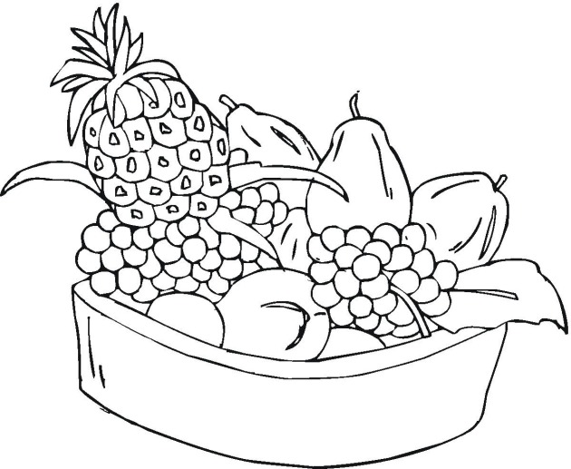 disegni per bambini cesto di frutta