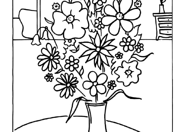 disegni per bambini da colorare fiori per la festa della mamma