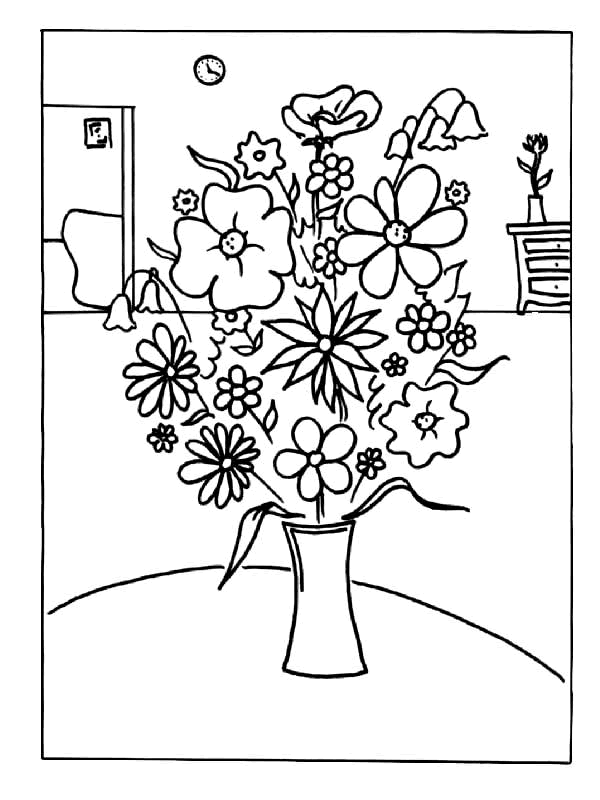 disegni per bambini da colorare fiori per la festa della mamma