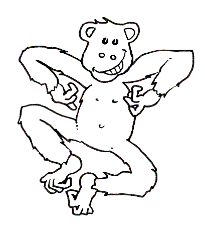 disegni per bambini da colorare gratis scimmia